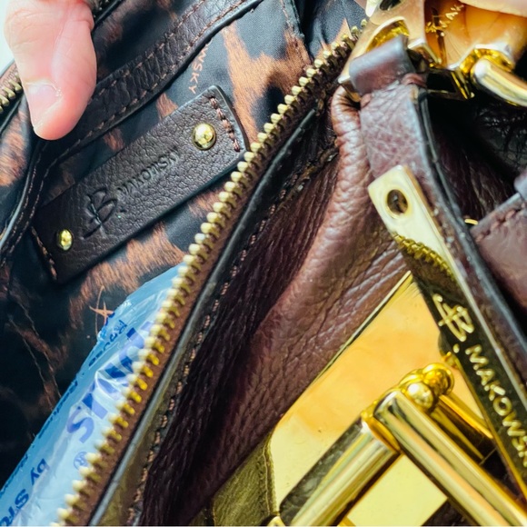 Burgundy B Makowsky Large Hobo Weekender Leather Bag - Picture 7 of 14